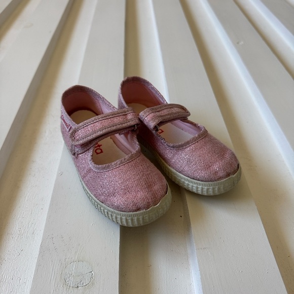 Cienta Sparkle Pink Mary Jane Flats - Picture 3 of 4